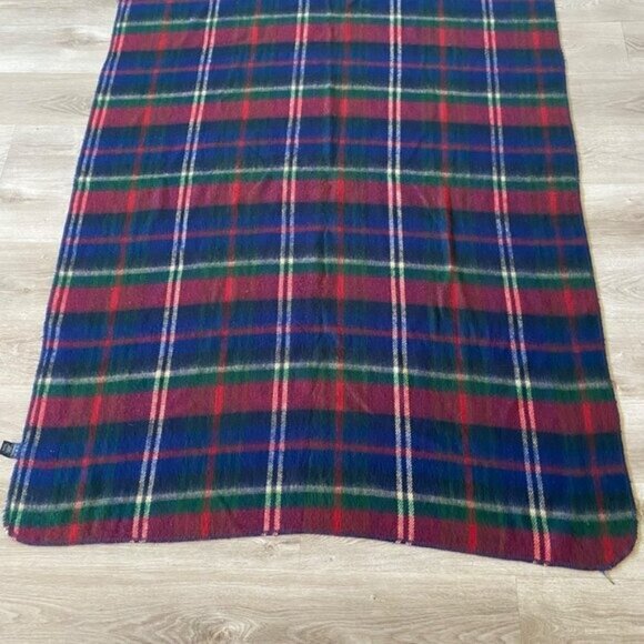 Vintage Ralph Lauren Plaid Blanket Throw Scarf 100% Acrylic - Picture 8 of 10